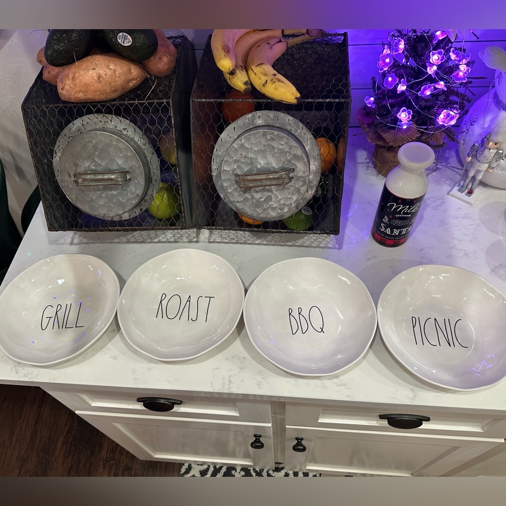 Rae Dunn BBQ Set 24 Plates